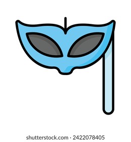 An editable icon of carnival mask in trendy style, A beautiful party prop masquerade