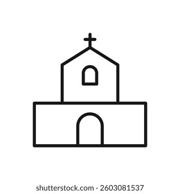 Editable Icon of Church, Vector illustration isolated on white background. using for Presentation, website or mobile app