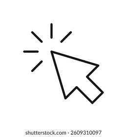 Editable Icon of Click, Vector illustration isolated on white background. using for Presentation, website or mobile app