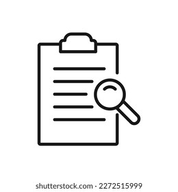 Editable Icon of Clipboard, Vector illustration isolated on white background. using for Presentation, website or mobile app