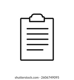 Editable Icon of Clipboard, Vector illustration isolated on white background. using for Presentation, website or mobile app