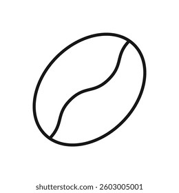 Editable Icon of Coffee Bean, Vector illustration isolated on white background. using for Presentation, website or mobile app