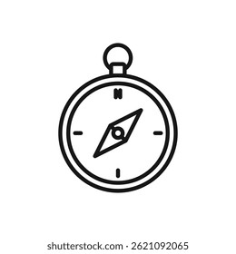 Editable Icon of Compass, Vector illustration isolated on white background. using for Presentation, website or mobile app
