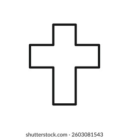 Editable Icon of Crucifix, Vector illustration isolated on white background. using for Presentation, website or mobile app