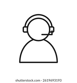 Editable Icon of Customer Service or Call Center, Vector illustration isolated on white background. using for Presentation, website or mobile app