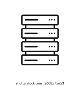 Editable Icon of Database, Vector illustration isolated on white background. using for Presentation, website or mobile app