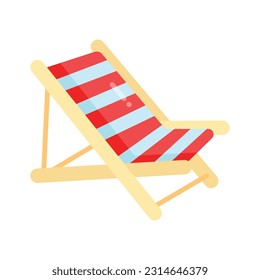 An editable icon of deck chair in modern style, easy to use vector of sunbed