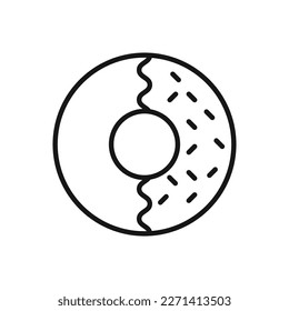 Editable Icon of Donut, Vector illustration isolated on white background. using for Presentation, website or mobile app