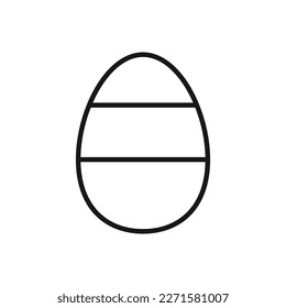 Editable Icon of Easter Egg, Vector illustration isolated on white background. using for Presentation, website or mobile app