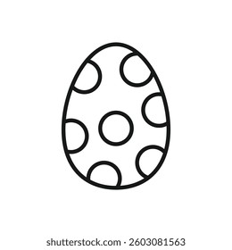 Editable Icon of Easter Egg, Vector illustration isolated on white background. using for Presentation, website or mobile app