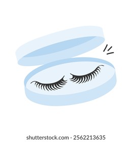 An editable icon of eyelashes in modern style