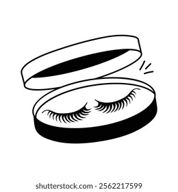 An editable icon of eyelashes in modern style