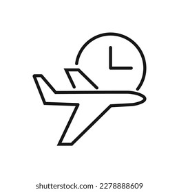 Editable Icon of Flight Schedule, Vector illustration isolated on white background. using for Presentation, website or mobile app