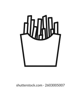 Editable Icon of French Fries, Vector illustration isolated on white background. using for Presentation, website or mobile app