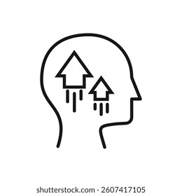 Editable Icon of Growth, Vector illustration isolated on white background. using for Presentation, website or mobile app