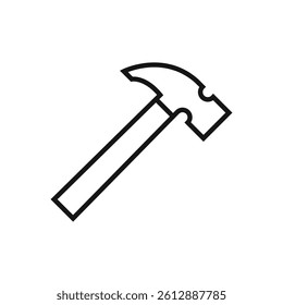 Editable Icon of Hammer, Vector illustration isolated on white background. using for Presentation, website or mobile app