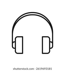 Editable Icon of Headphones, Vector illustration isolated on white background. using for Presentation, website or mobile app