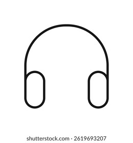 Editable Icon of Headphones, Vector illustration isolated on white background. using for Presentation, website or mobile app