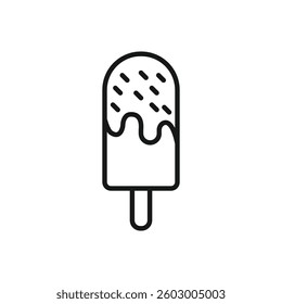 Editable Icon of Ice Cream, Vector illustration isolated on white background. using for Presentation, website or mobile app
