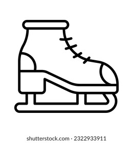 An editable icon of ice skating shoe in modern style, snow skiing boot