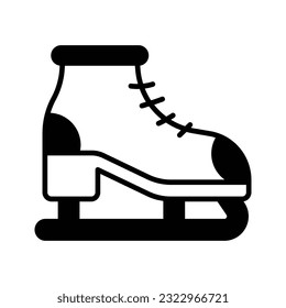 An editable icon of ice skating shoe in modern style, snow skiing boot