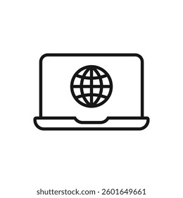 Editable Icon of Internet, Vector illustration isolated on white background. using for Presentation, website or mobile app