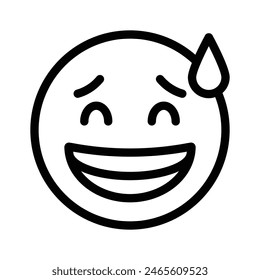 An editable icon of laughing emoji, easy to use and download