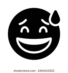 An editable icon of laughing emoji, easy to use and download