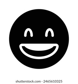 An editable icon of laughing emoji, easy to use and download