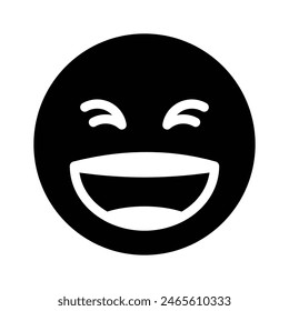 An editable icon of laughing emoji, easy to use and download
