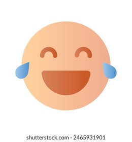 An editable icon of laughing emoji, easy to use and download