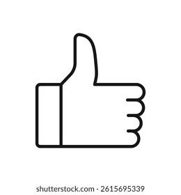 Editable Icon of Like Thumb, Vector illustration isolated on white background. using for Presentation, website or mobile app