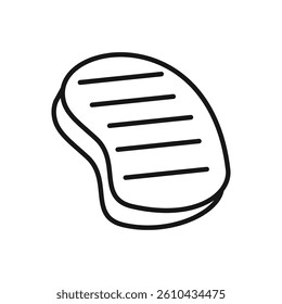 Editable Icon of Meat, Vector illustration isolated on white background. using for Presentation, website or mobile app