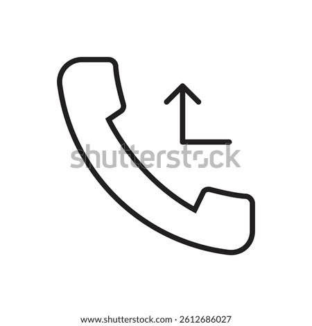 Editable Icon of Missed Call, Vector illustration isolated on white background. using for Presentation, website or mobile app