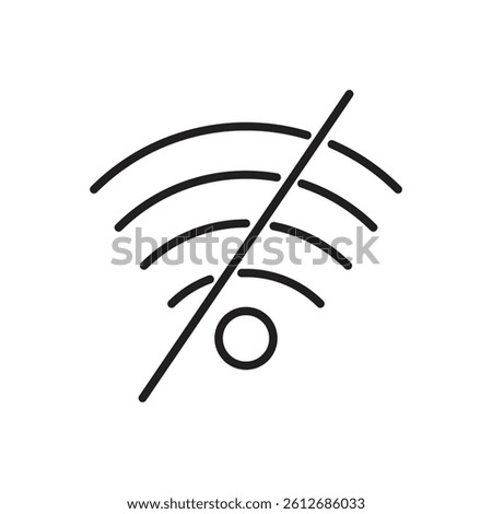 Editable Icon of No Wifi Connection, Vector illustration isolated on white background. using for Presentation, website or mobile app