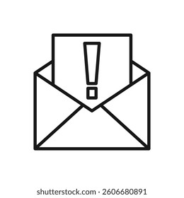 Editable Icon of Open Message, Vector illustration isolated on white background. using for Presentation, website or mobile app