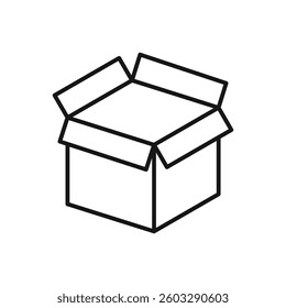 Editable Icon of Package Box Open, Vector illustration isolated on white background. using for Presentation, website or mobile app