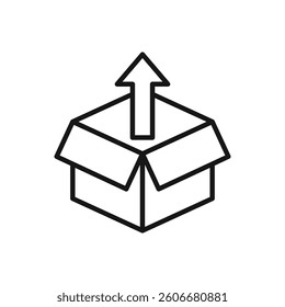 Editable Icon of Package Box, Vector illustration isolated on white background. using for Presentation, website or mobile app