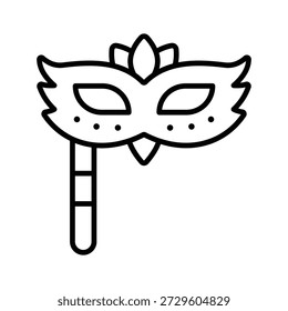 An editable icon of Party mask in trendy style, A beautiful party prop masquerade