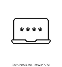 Editable Icon of Password, Vector illustration isolated on white background. using for Presentation, website or mobile app