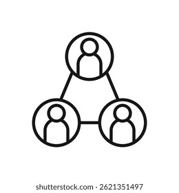 Editable Icon of People Connection, Vector illustration isolated on white background. using for Presentation, website or mobile app