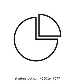 Editable Icon of Pie Chart, Vector illustration isolated on white background. using for Presentation, website or mobile app