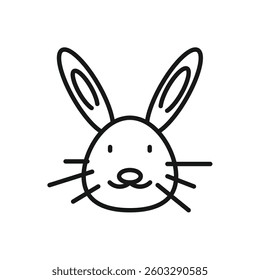 Editable Icon of Rabbit or Bunny, Vector illustration isolated on white background. using for Presentation, website or mobile app