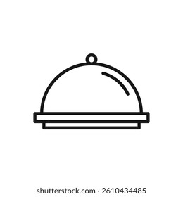 Editable Icon of Serving Tray, Vector illustration isolated on white background. using for Presentation, website or mobile app