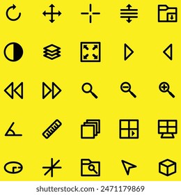 editable icon set, best interface icons for image processing