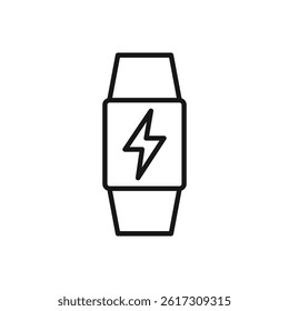 Editable Icon of Smartwatch Charging Screen, Vector illustration isolated on white background. using for Presentation, website or mobile app