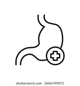 Editable Icon of Stomach Medicine, Vector illustration isolated on white background. using for Presentation, website or mobile app