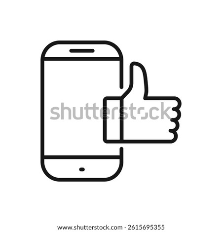 Editable Icon of Thumbs Up Like Social Media, Vector illustration isolated on white background. using for Presentation, website or mobile app