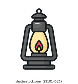 Un icono editable de linterna vintage en estilo moderno, vector de lámpara vintage