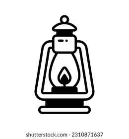 An editable icon of vintage lantern in trendy style, vector of vintage lamp